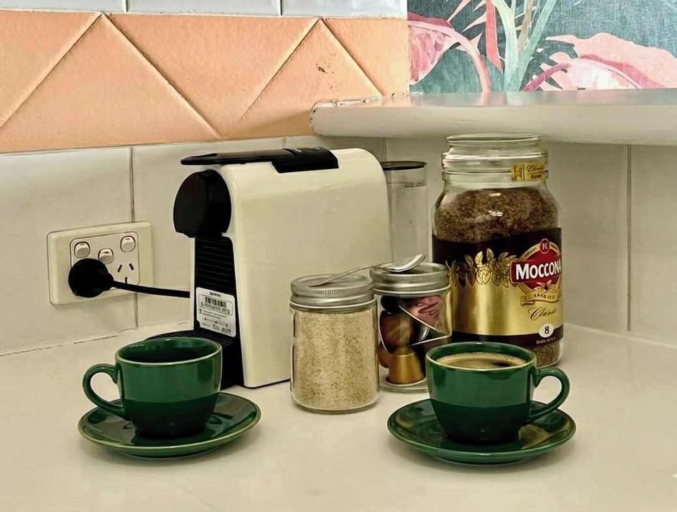Kitchen - Coffee Pod Machine, Coffee Pods, Moccona instant Coffee, tea and Sugar