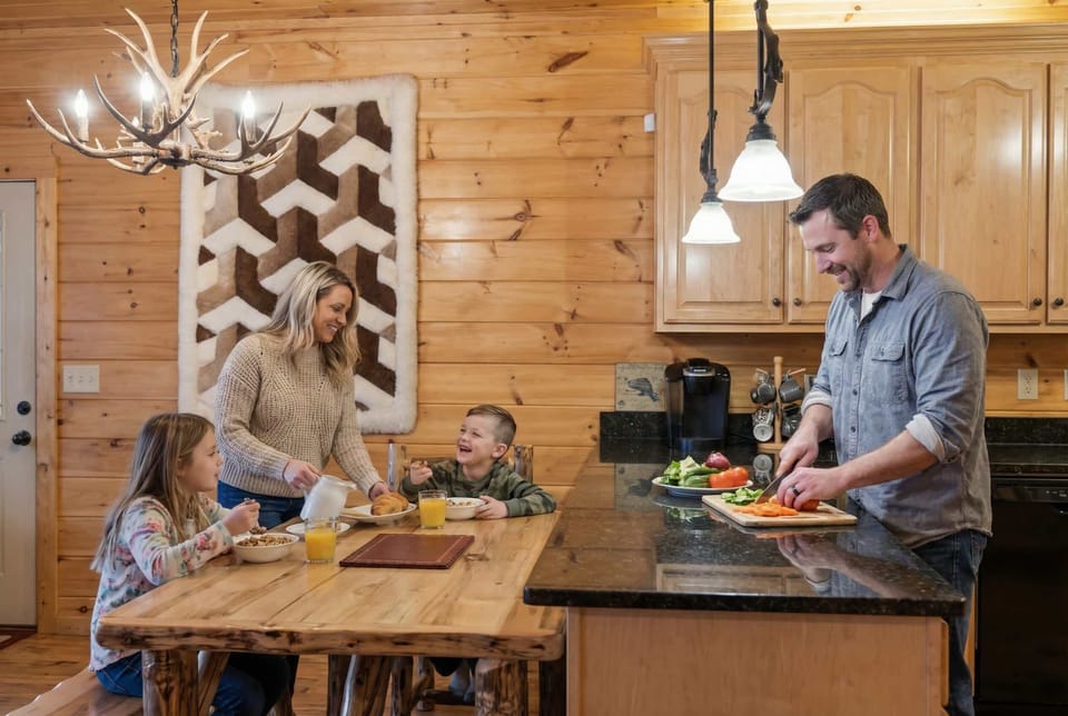 Cooking, laughing, and making memories together.