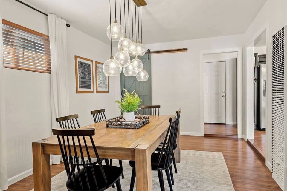 Large dining room just off the kitchen and living room