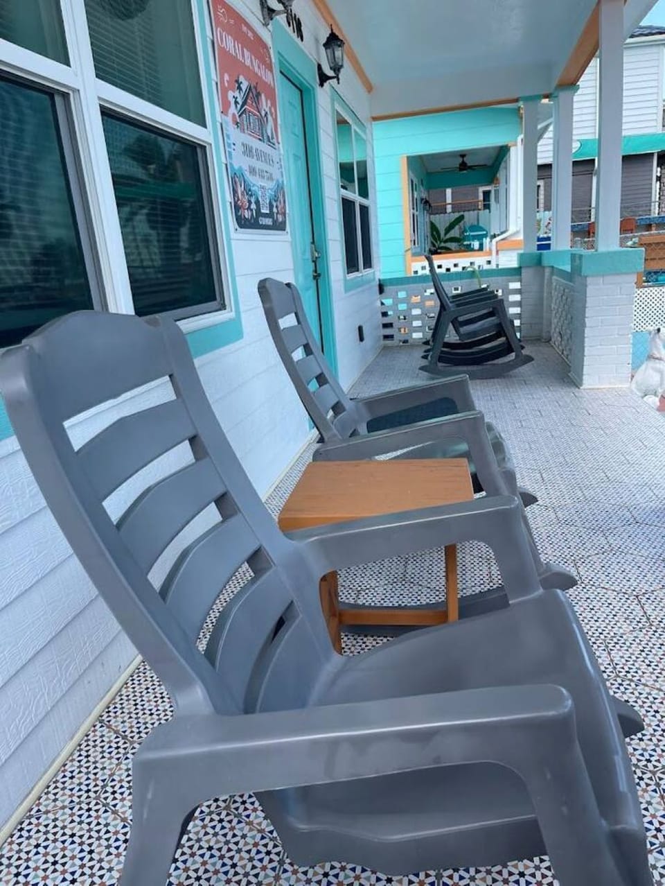 Another view of the front porch. Outdoor outlet available as well.