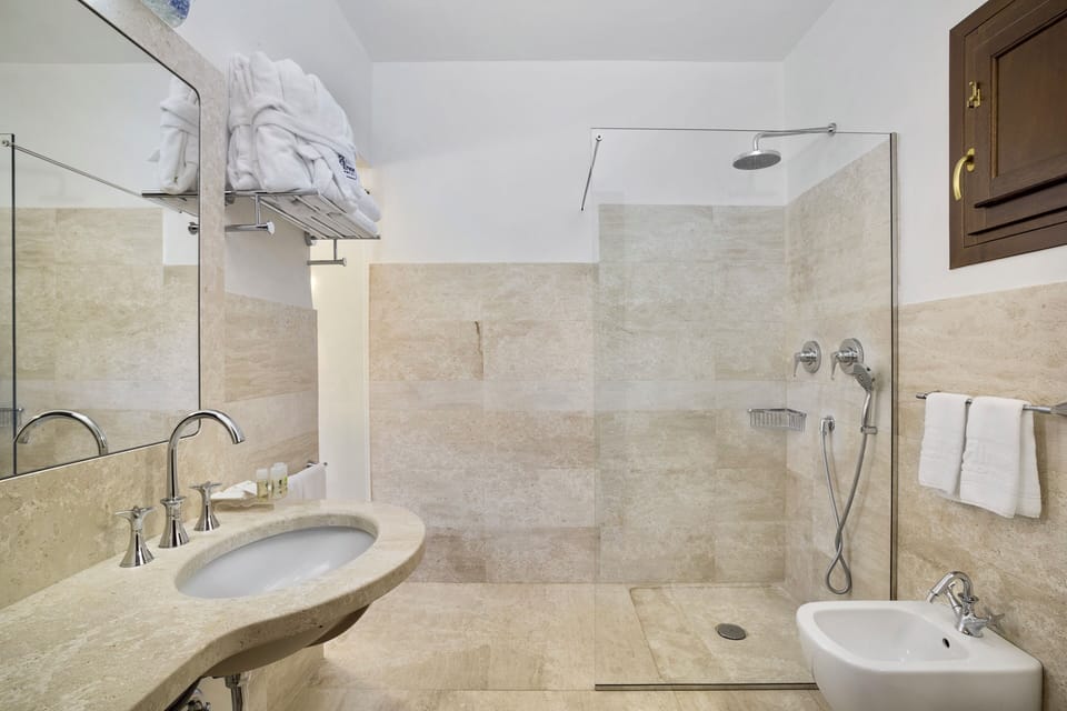 Deluxe Double or Twin Room | Bathroom | Hair dryer, bidet, towels, toilet paper