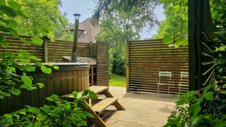 The new farmhouse: Wood fired hot tub #1