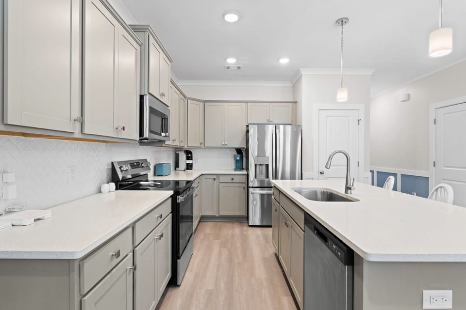 Fully stocked kitchen for home cooked meals