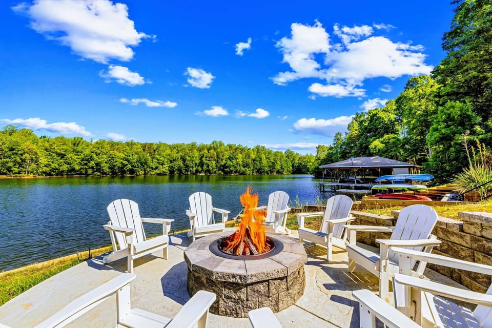 Fire Pit - Adirondack chairs and open lake views set the scene for s'mores and conversation long after dark.