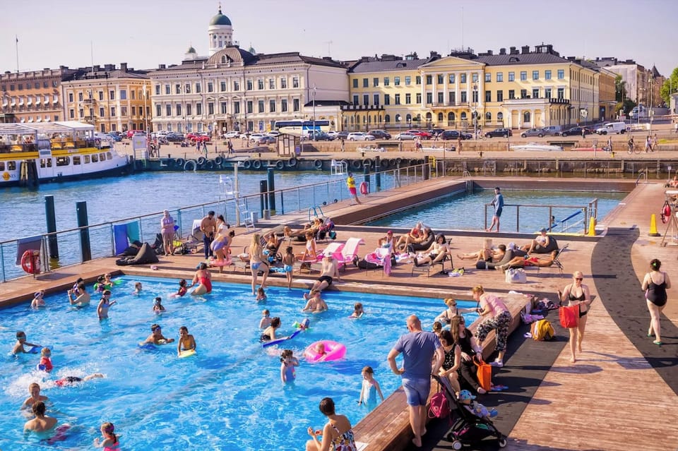 Outdoor swimming area near the apartment.