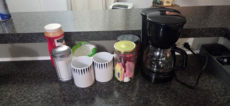 coffee, cream and sugar provided