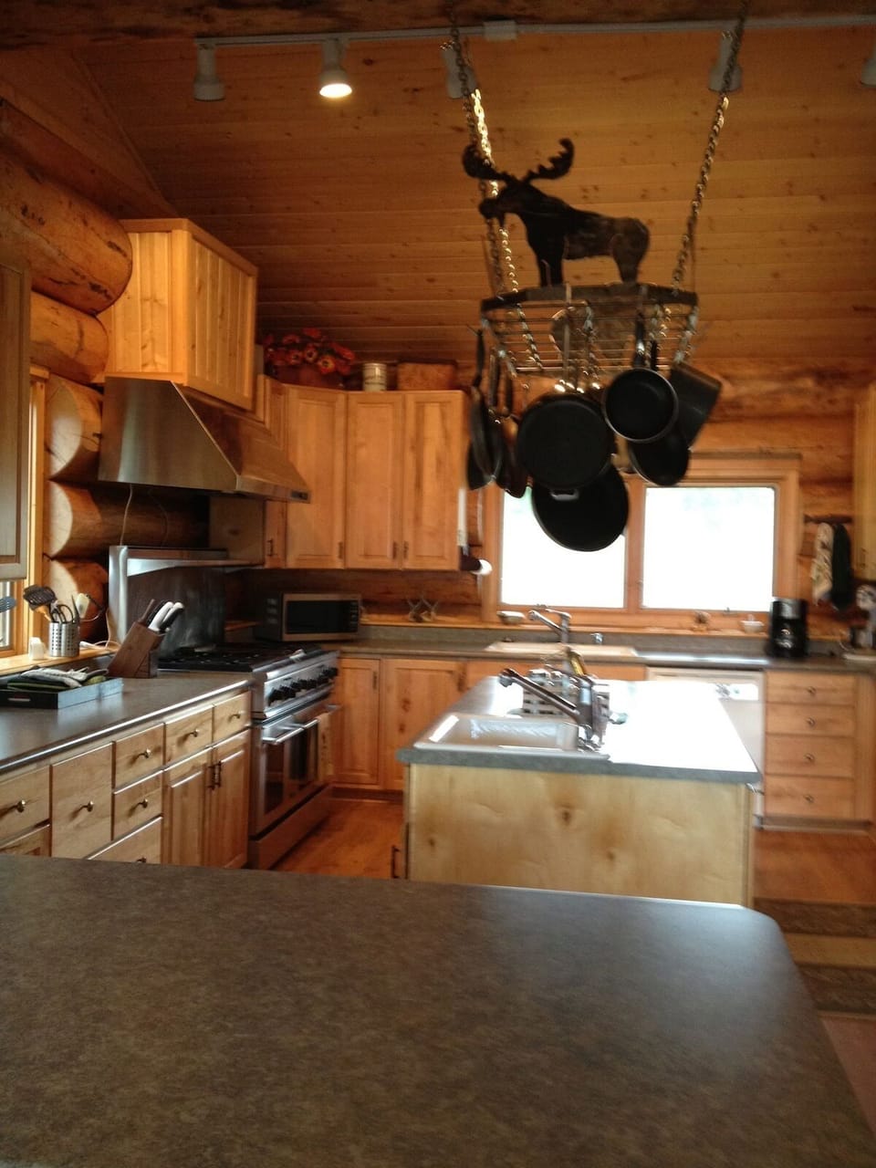 Deluxe Cabin, Lake View | Private kitchen | Toaster, highchair