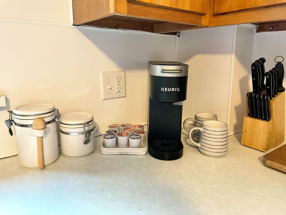 Keurig available for guest use.
