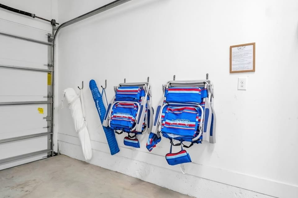 We provide everything you need for the beach including: beach chairs, beach wagon, umbrella, a cooler, and umbrellas.