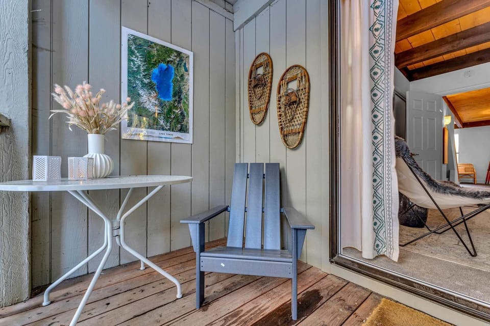 Primary bedroom's  private deck 