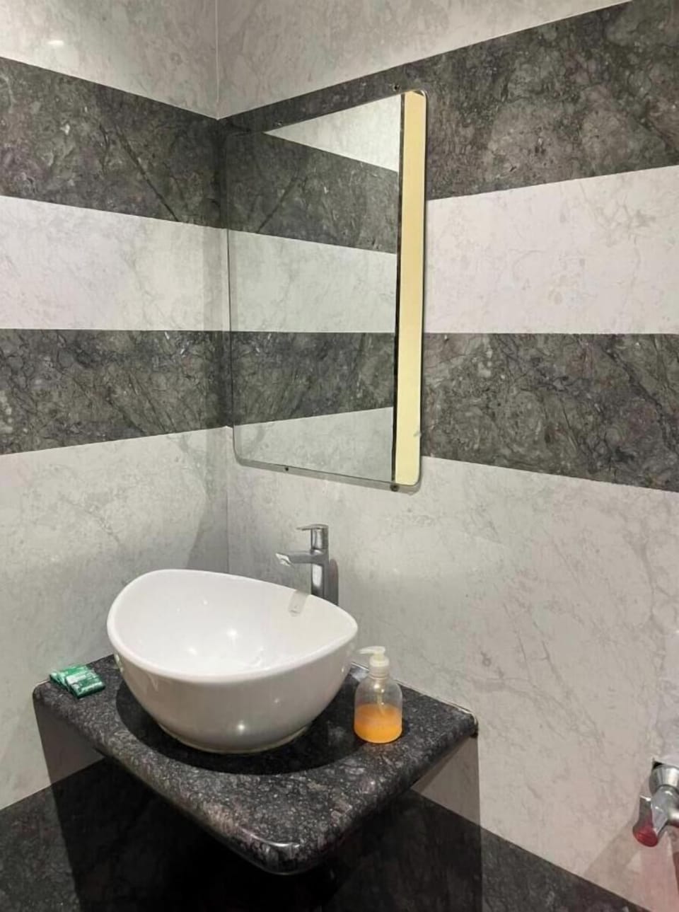 Shower, towels, soap, shampoo