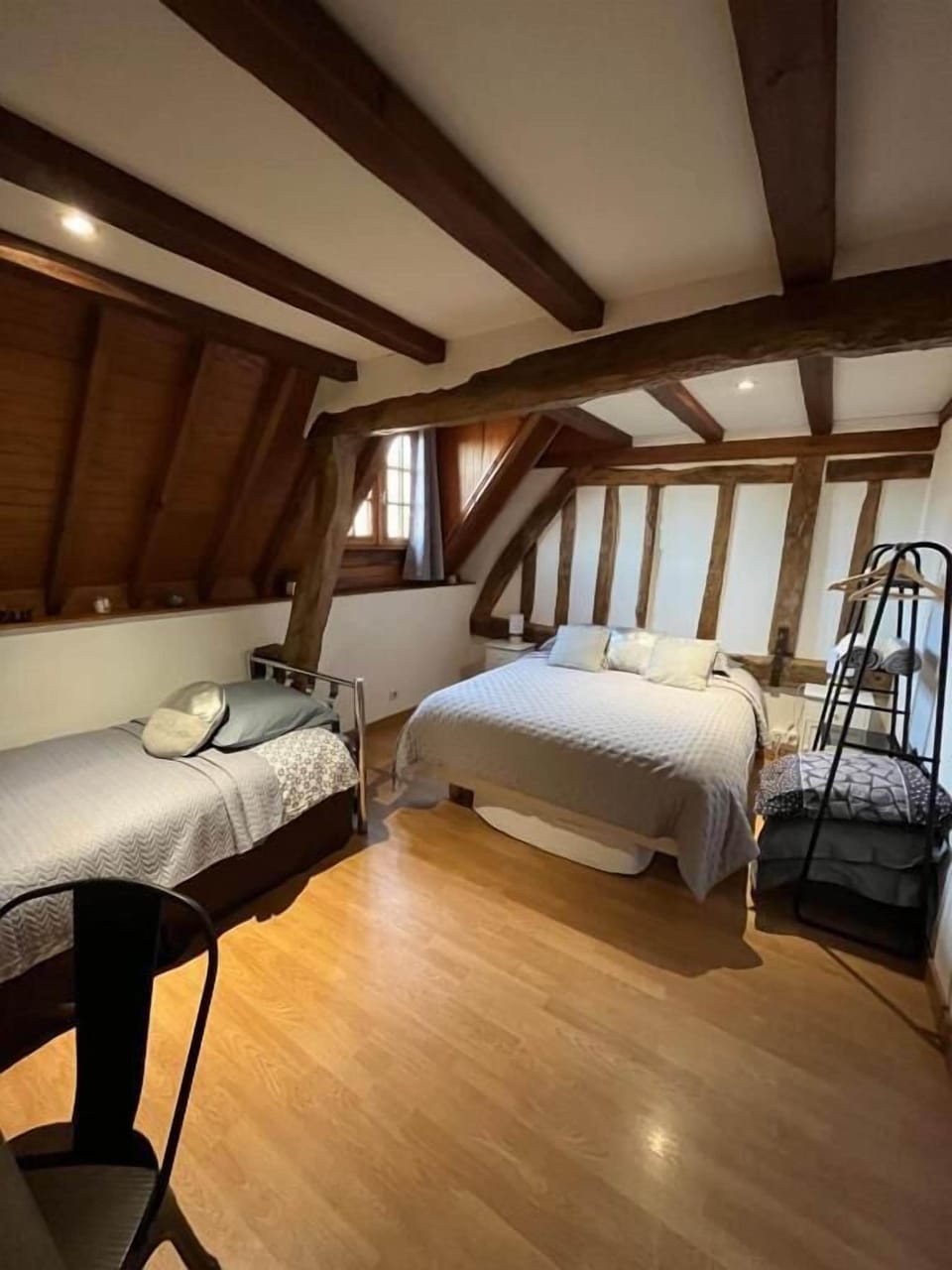 Family Double Room, Garden View | Desk, laptop workspace, blackout drapes, iron/ironing board