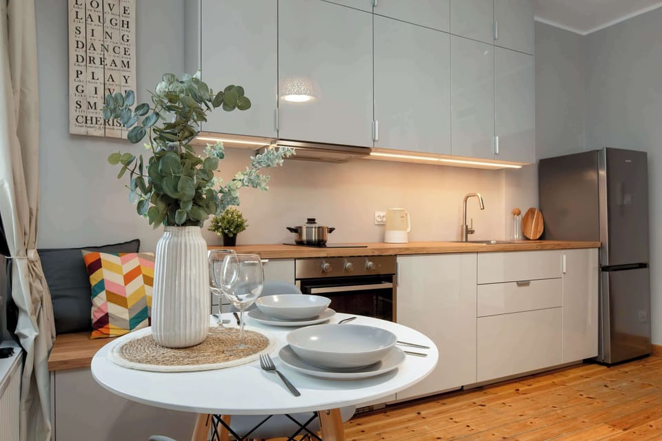 Kitchen and dining area close-up.