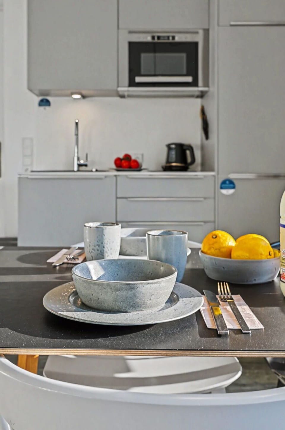 Kitchen, Furniture, Tableware, Interior Design, Countertop, Flooring, Kitchen Appliance, Floor, Home Appliance, Home