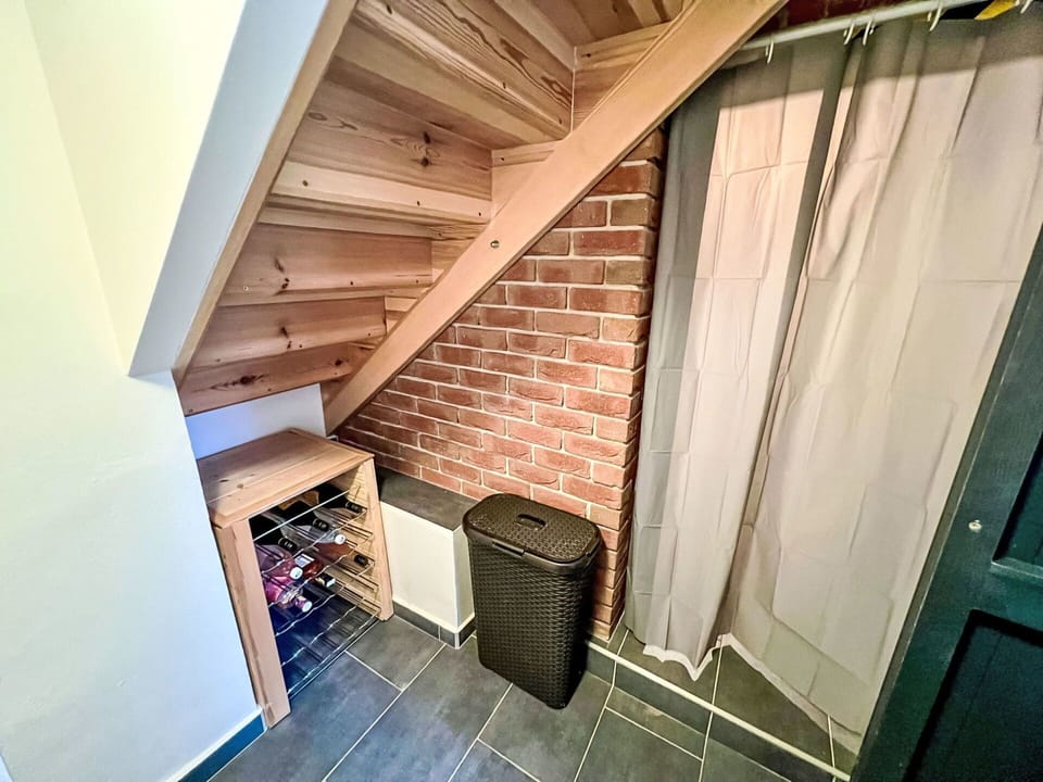 Wood, Flooring, Floor, Wood Stain, Attic, Ceiling, Hardwood, Stairs, Wood Flooring, Varnish