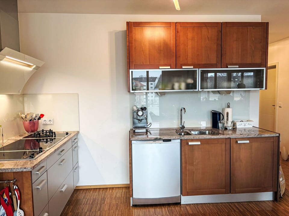 Kitchen Appliance, Kitchen, Countertop, Cabinetry, Major Appliance, Furniture, Wood, Home Appliance, Flooring, Interior Design