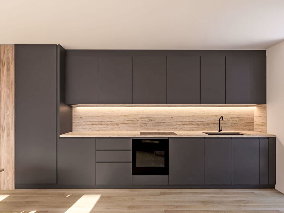 Wood, Flooring, Interior Design, Floor, Brown, Kitchen, Countertop, Cabinetry, Wood Flooring, Wood Stain