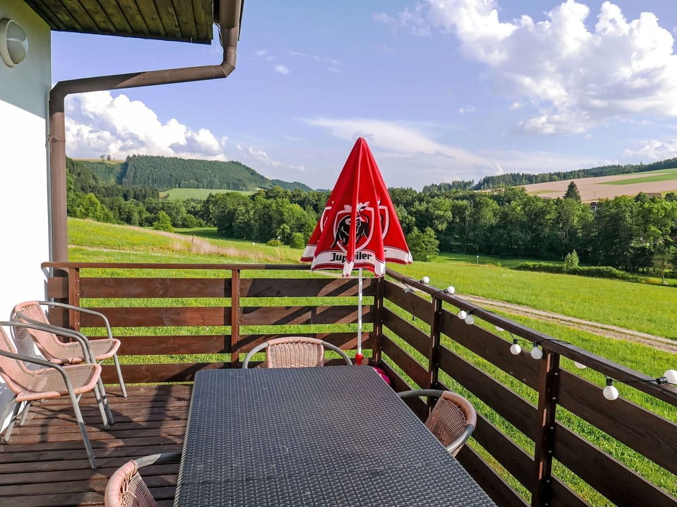 Outdoor Table, Outdoor Furniture, Cottage, Lawn, Porch, Hardwood, Wood Stain, Yard, Landscaping, Deck