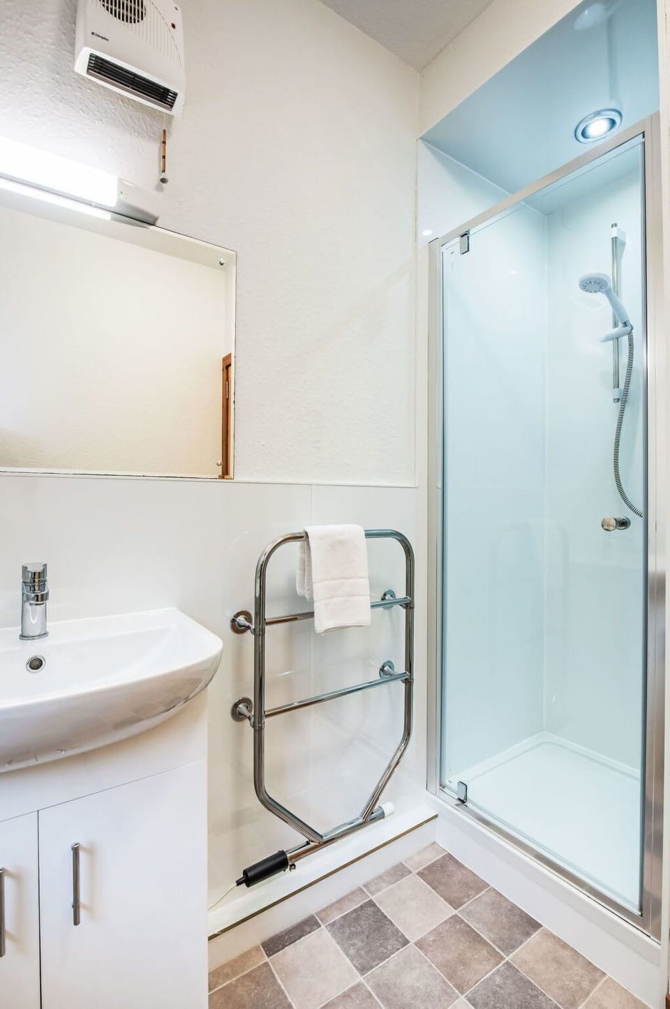 Plumbing Fixture, Bathroom, Flooring, Interior Design, Floor, Plumbing, Shower, Shower Head, Room, Door