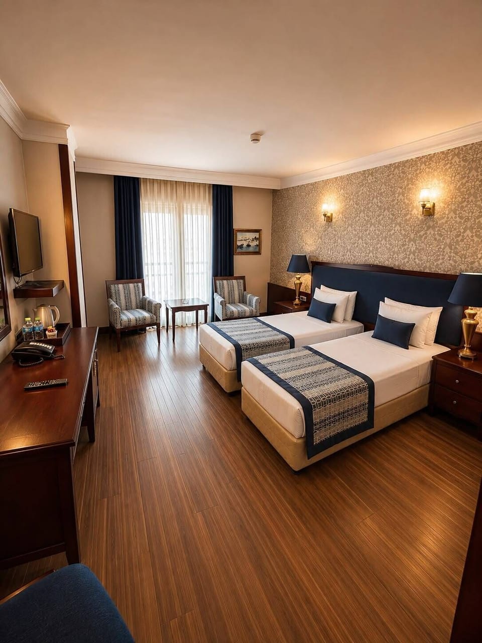Standard Twin Room | Premium bedding, minibar, in-room safe, desk