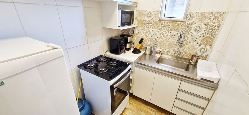 Basic Apartment | Private kitchen | Fridge, microwave, blender, cookware/dishes/utensils