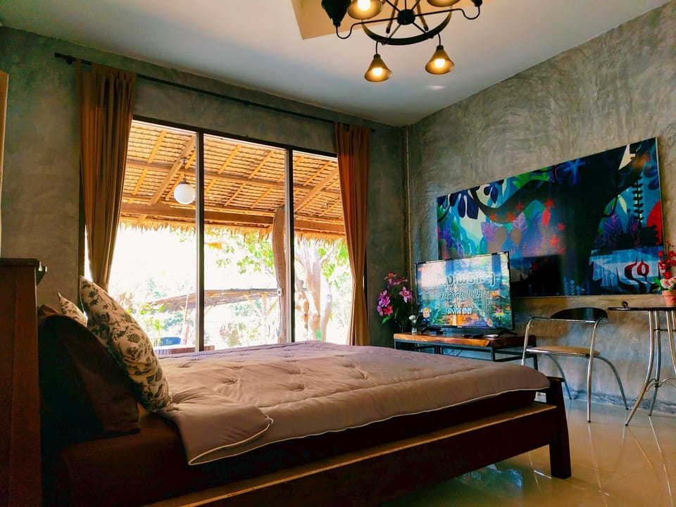 Double Room, Garden View | Desk, laptop workspace, free WiFi