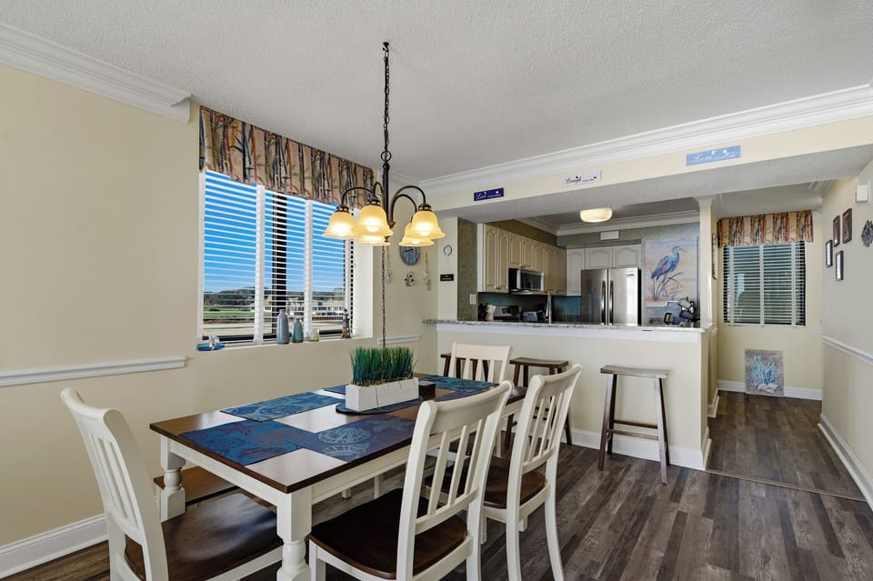 Dining to kitchen views