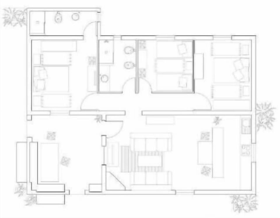 Floor plan of the villa