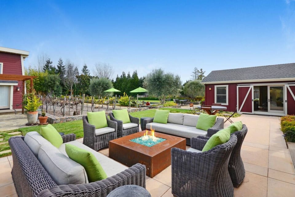 Yellow Farmhouse Patio