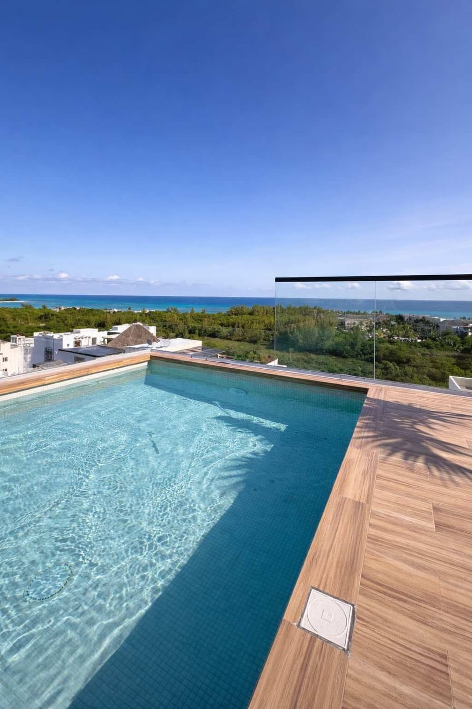 One of the best views of Playa del Carmen from our rooftop infinity pool