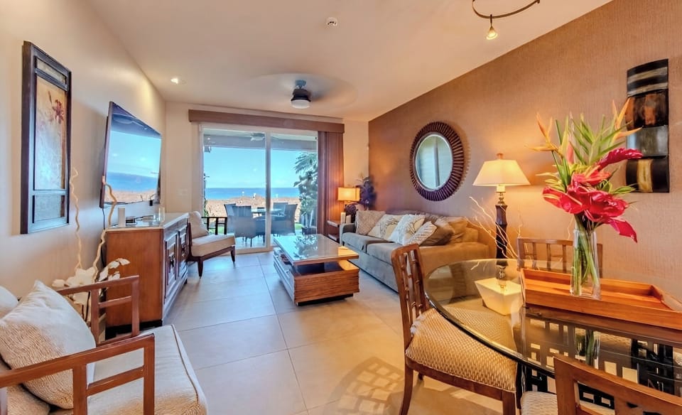Stretch out on the sofa as the sea breeze rolls in.