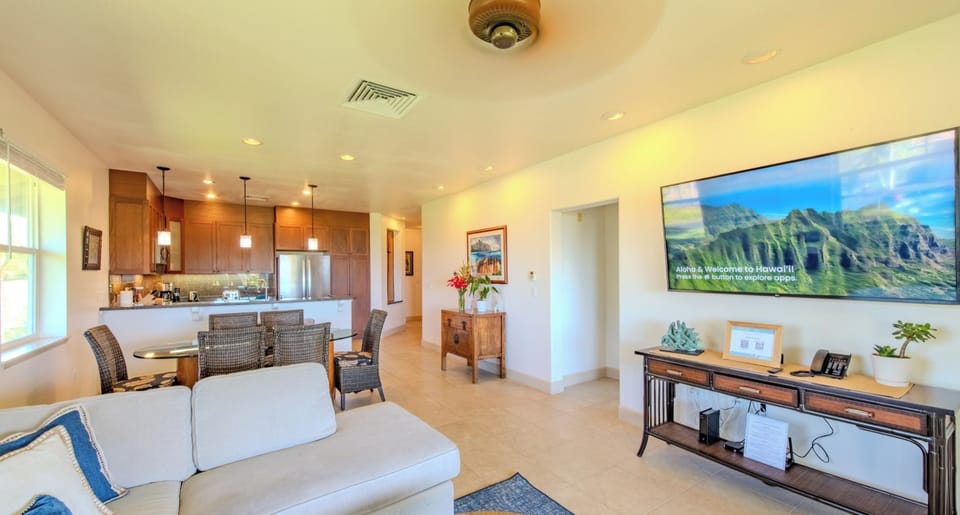 Lounge indoors while the lanai invites you outside.