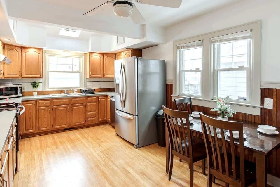 Convenient kitchen table for extra seating.