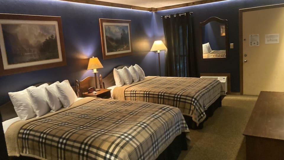 Standard Room, 2 Queen Beds, Non Smoking (Upstairs) | Blackout drapes, free WiFi, bed sheets