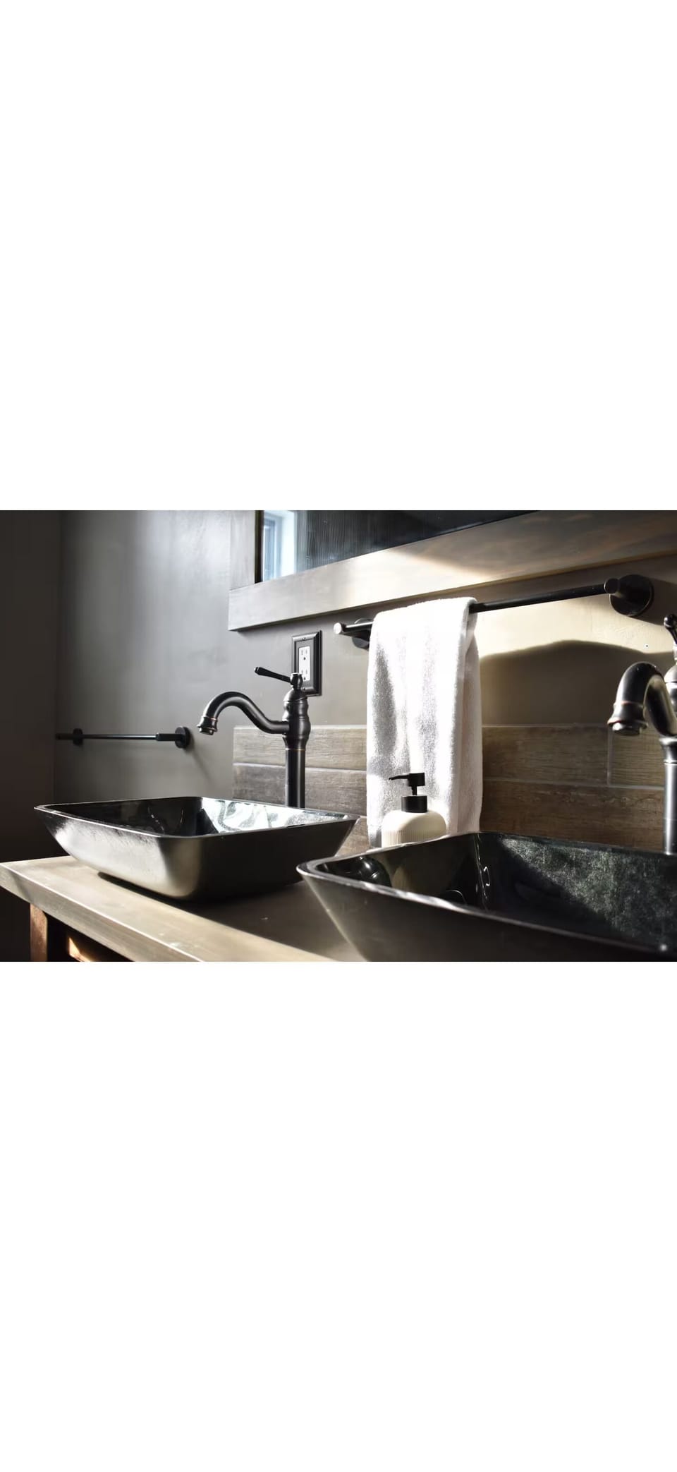 His and hers sinks in second floor bathroom
