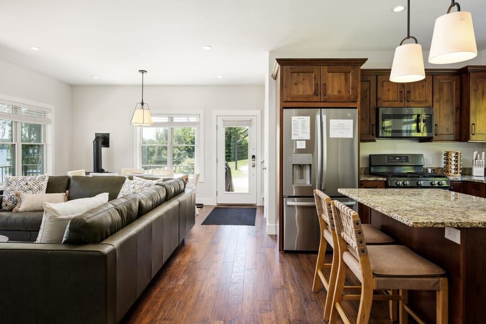 Kitchen and living room wide shot