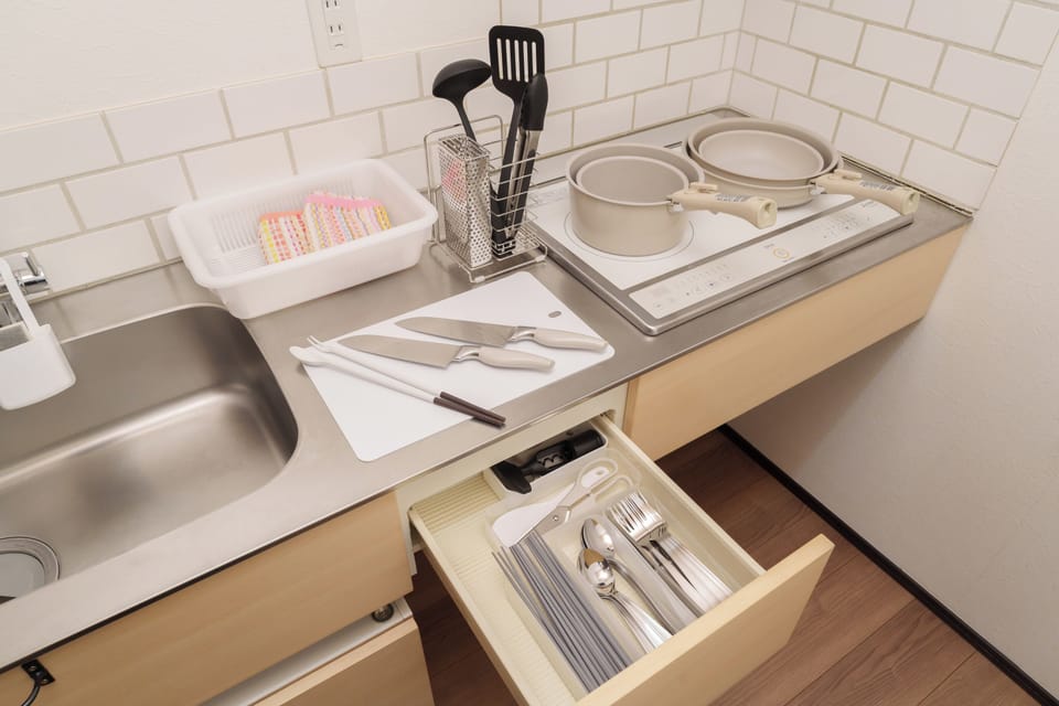 Comfort Condo, Non Smoking | Private kitchen | Full-size fridge, microwave, stovetop, rice cooker