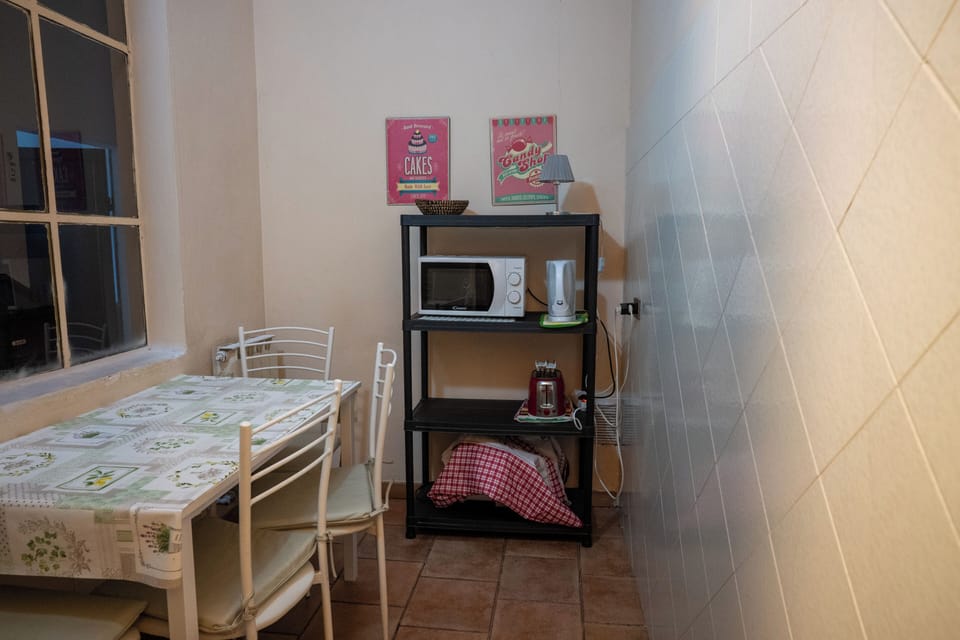 Basic Double Room, 1 Double Bed, Shared Bathroom, City View | Shared kitchen | Full-size fridge, microwave, toaster, cookware/dishes/utensils
