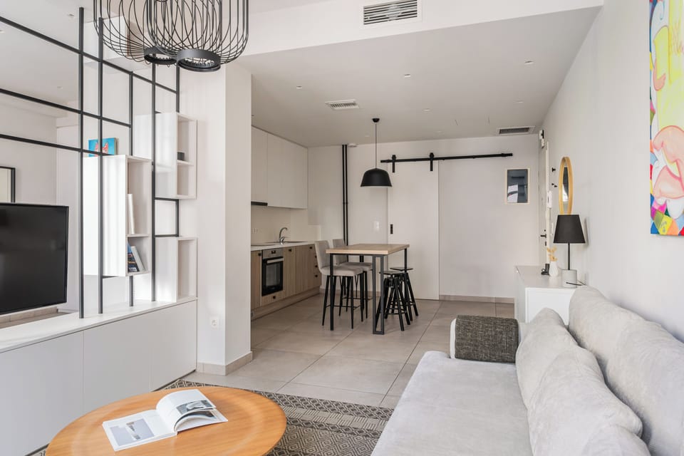 Living room and dining