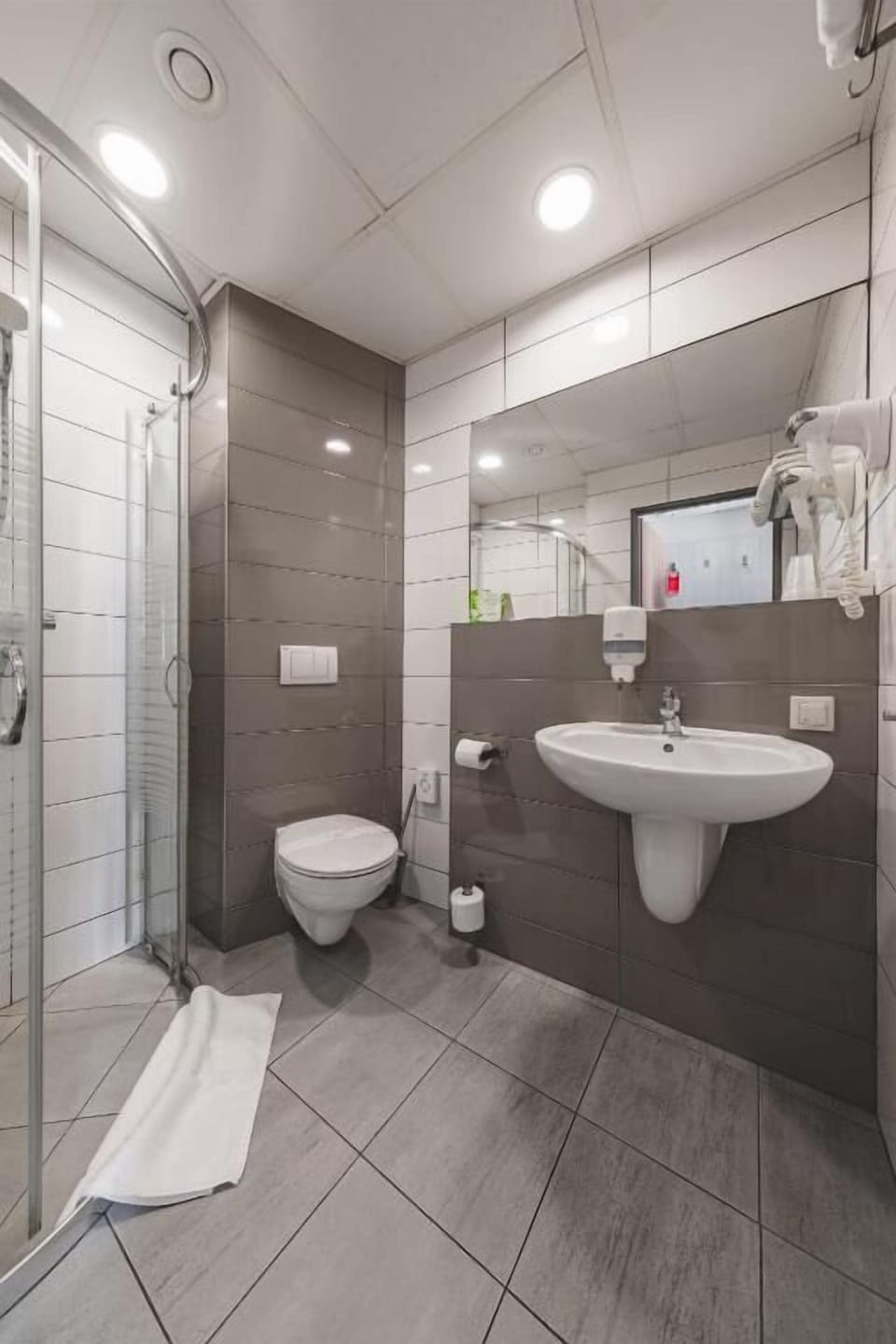 Standard Double Room | Bathroom | Shower, hair dryer, towels, toilet paper