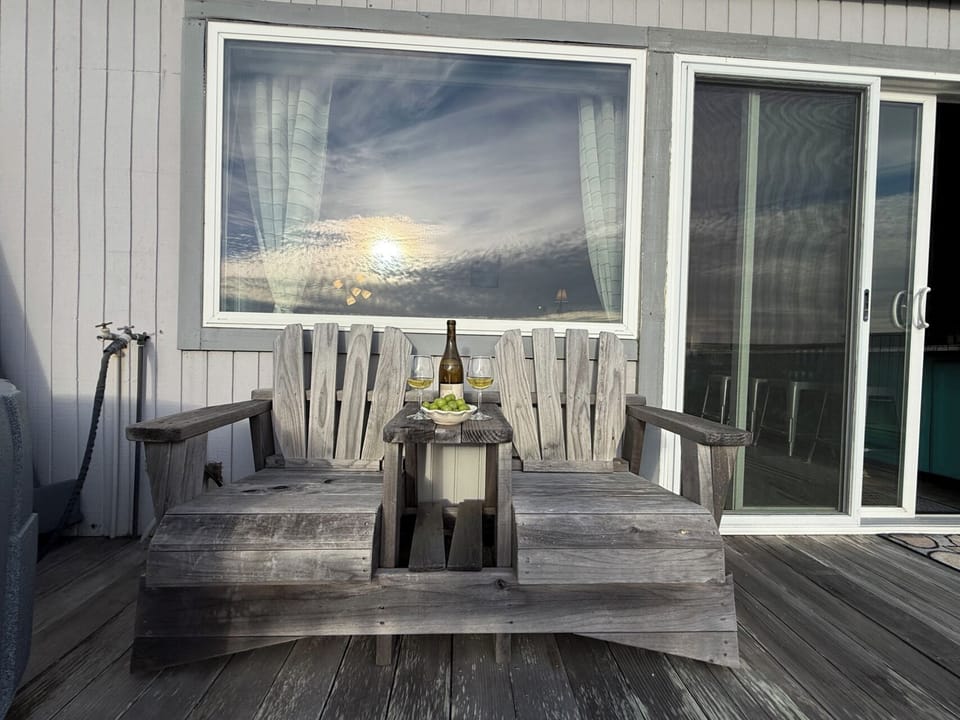 Wind down w a glass of wine & fresh ocean breezes