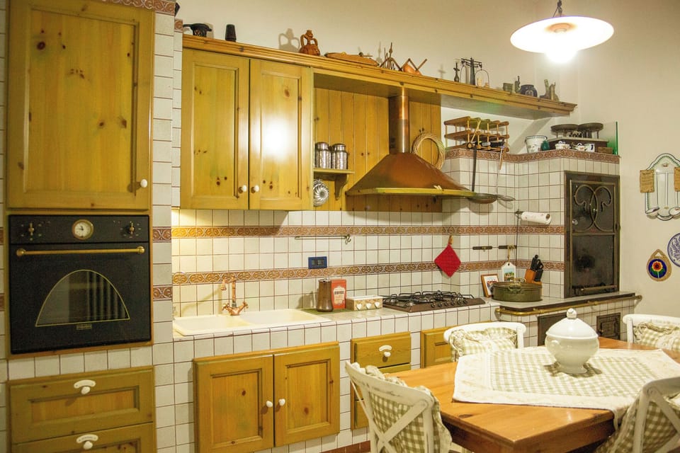 Full-size fridge, microwave, oven, stovetop