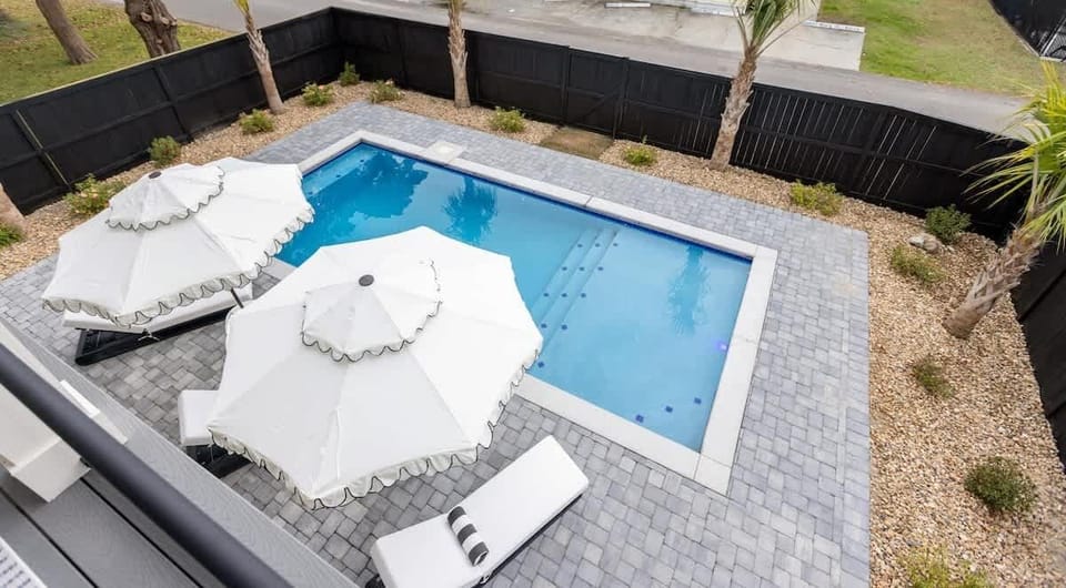Private Pool Area with 6ft fence. 