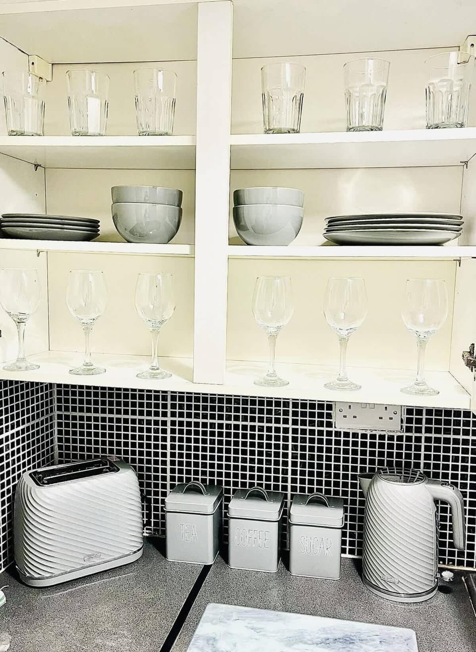 Plates cups and glasses