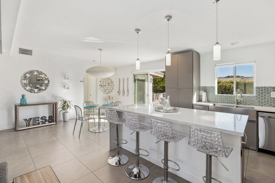 Kitchen and dining areas