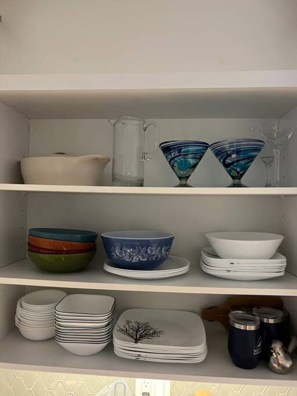 Well stocked kitchen.