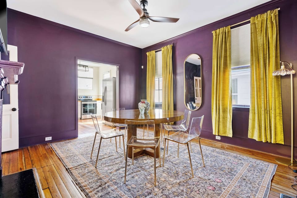 Dining room that can also be an additional TV watching room 