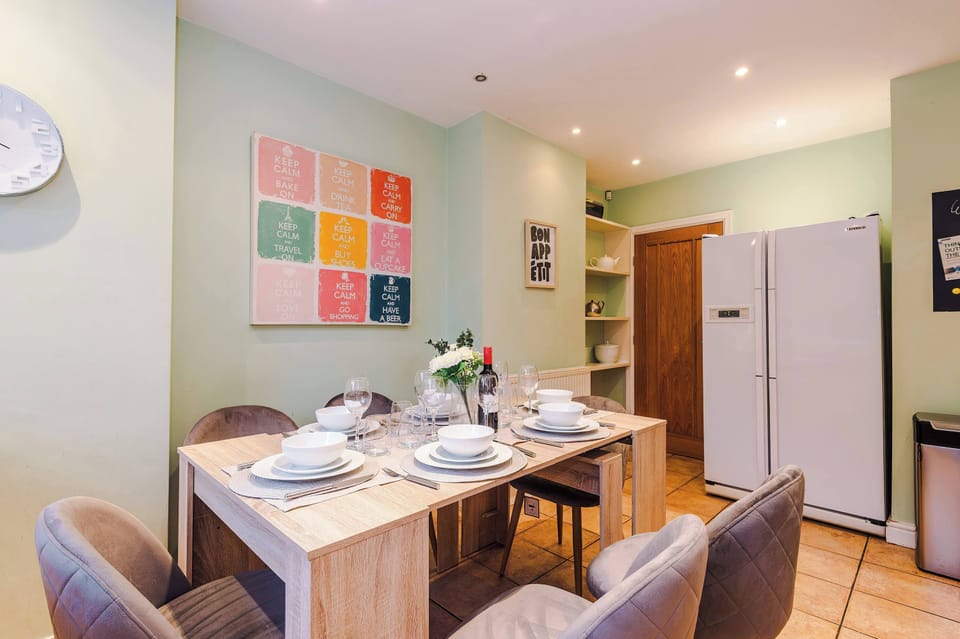 Dining Area: Brightly styled space perfect for delightful meals and cheerful gatherings!