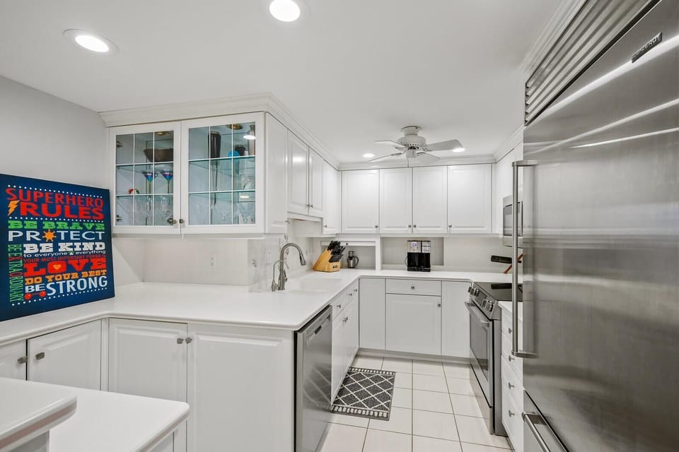 Bright, modern kitchen with sleek stainless steel appliances