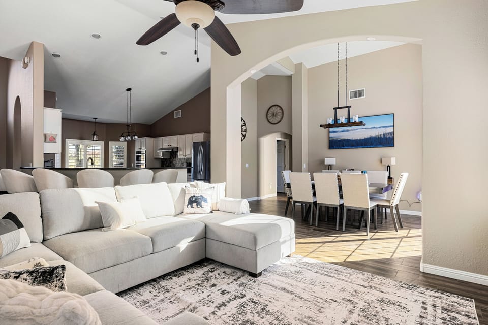 Enjoy seamless indoor living with plenty of space for your whole crew.